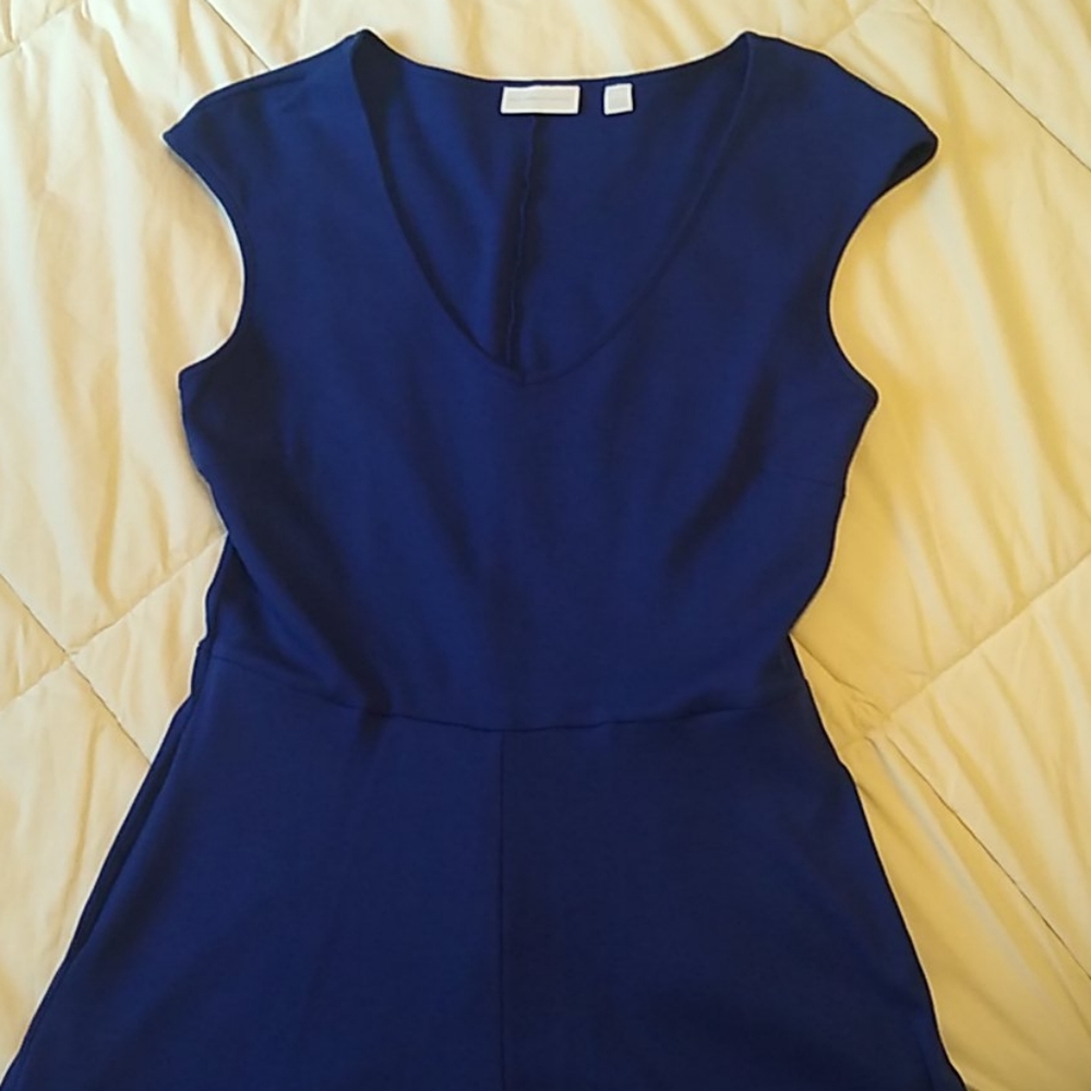 NY & Co blue cap sleeve dress